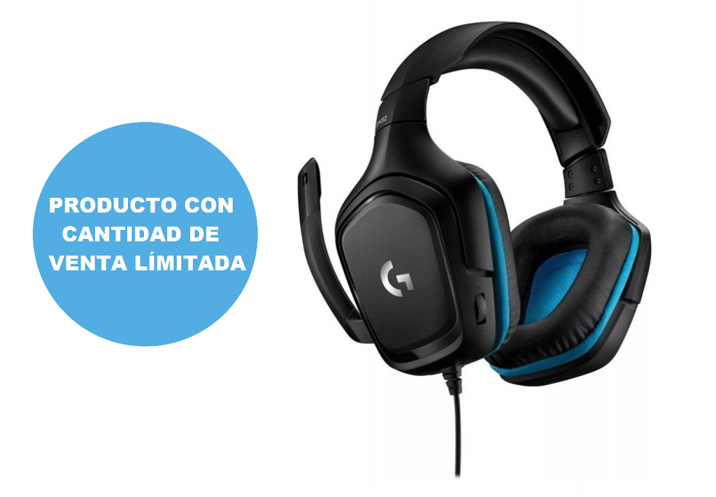 Auricular c/Microfono Logitech G432 7.1 Black 981-000769