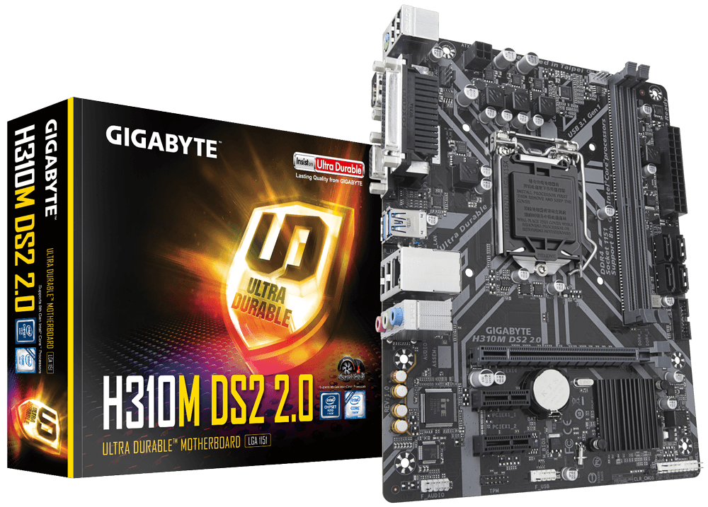 Mother GIGABYTE H310M-DS2  2.0 s1151 DDR4 SERIE/PARAL (8va y 9na) (3803)
