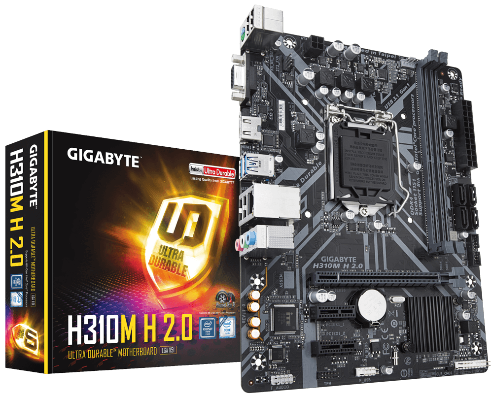 Mother GIGABYTE H310M-H  2.0 s1151 DDR4 VGA/HDMI (8va y 9na Gen) (3797)