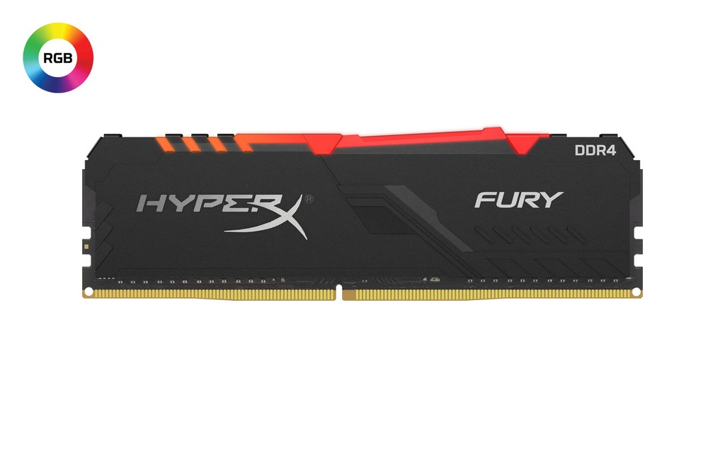 Memoria DDR4 8Gb 2400 Kingston HyperX Fury RGB  Black (3197)