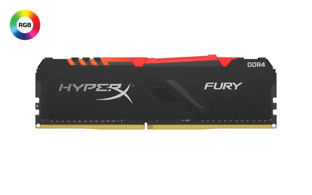 Memoria DDR4 16Gb 2666 Kingston HyperX Fury RGB  Black (3104)