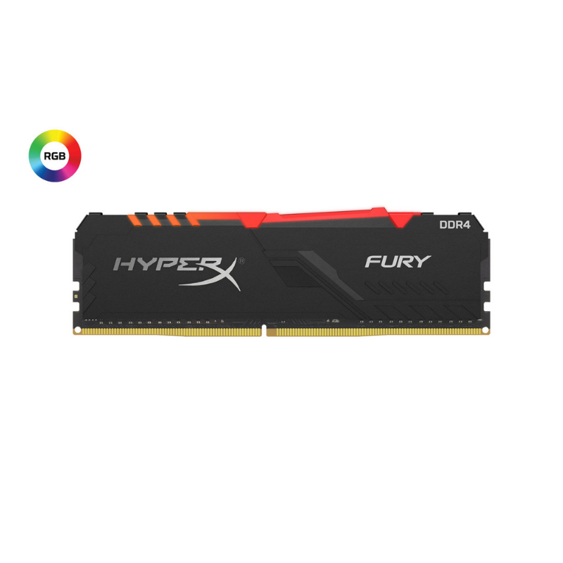 Memoria DDR4 8Gb 2666 Kingston HyperX Fury RGB  Black (3135)