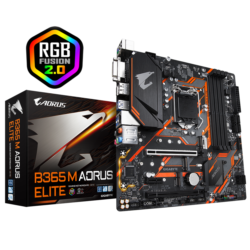 Mother GIGABYTE B365 M AORUS ELITE S115 (8va y 9na Gen) (5739)