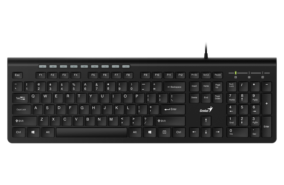 Teclado Genius SlimStar 230 BLK USB Black (7561)