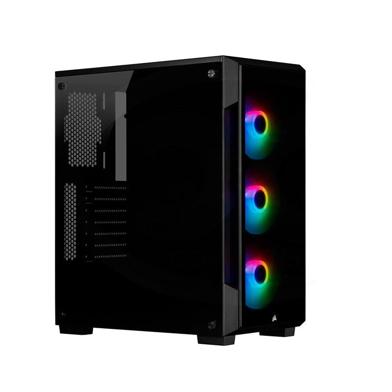 Gabinete Corsair 220T RGB Tempered Glass Mid-Tower Smart ICUE Black (8584)