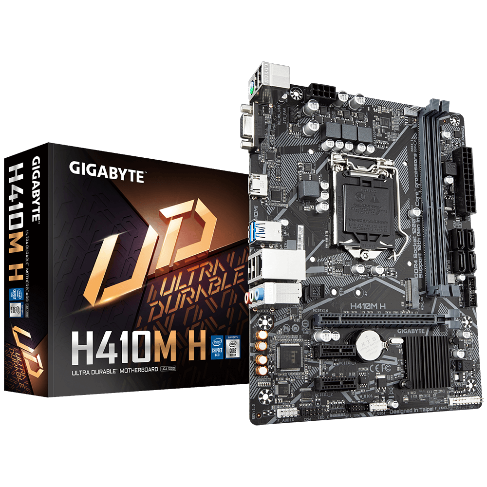 Mother GIGABYTE H410M H mATX s1200 (solo 10ma gen) (8884)