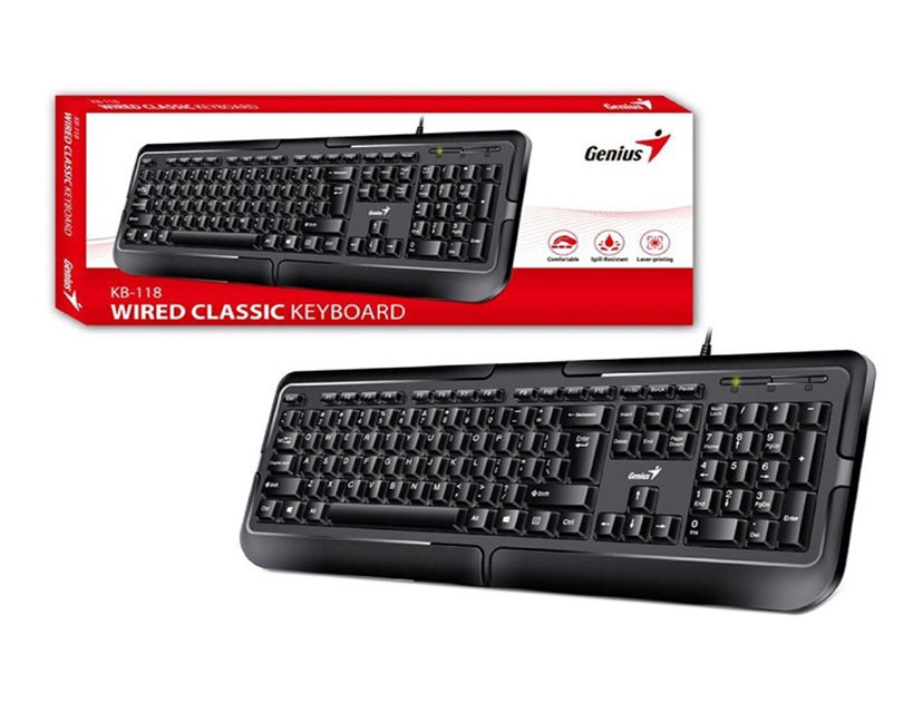 Teclado Genius KB-118 Black USB SP CB (5659)