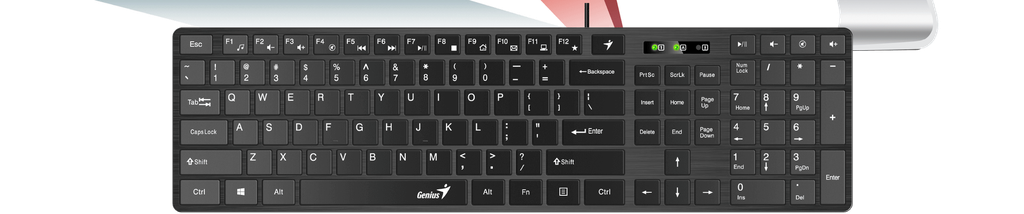 Teclado Genius SlimStar 126 BLK USB Black (7943)