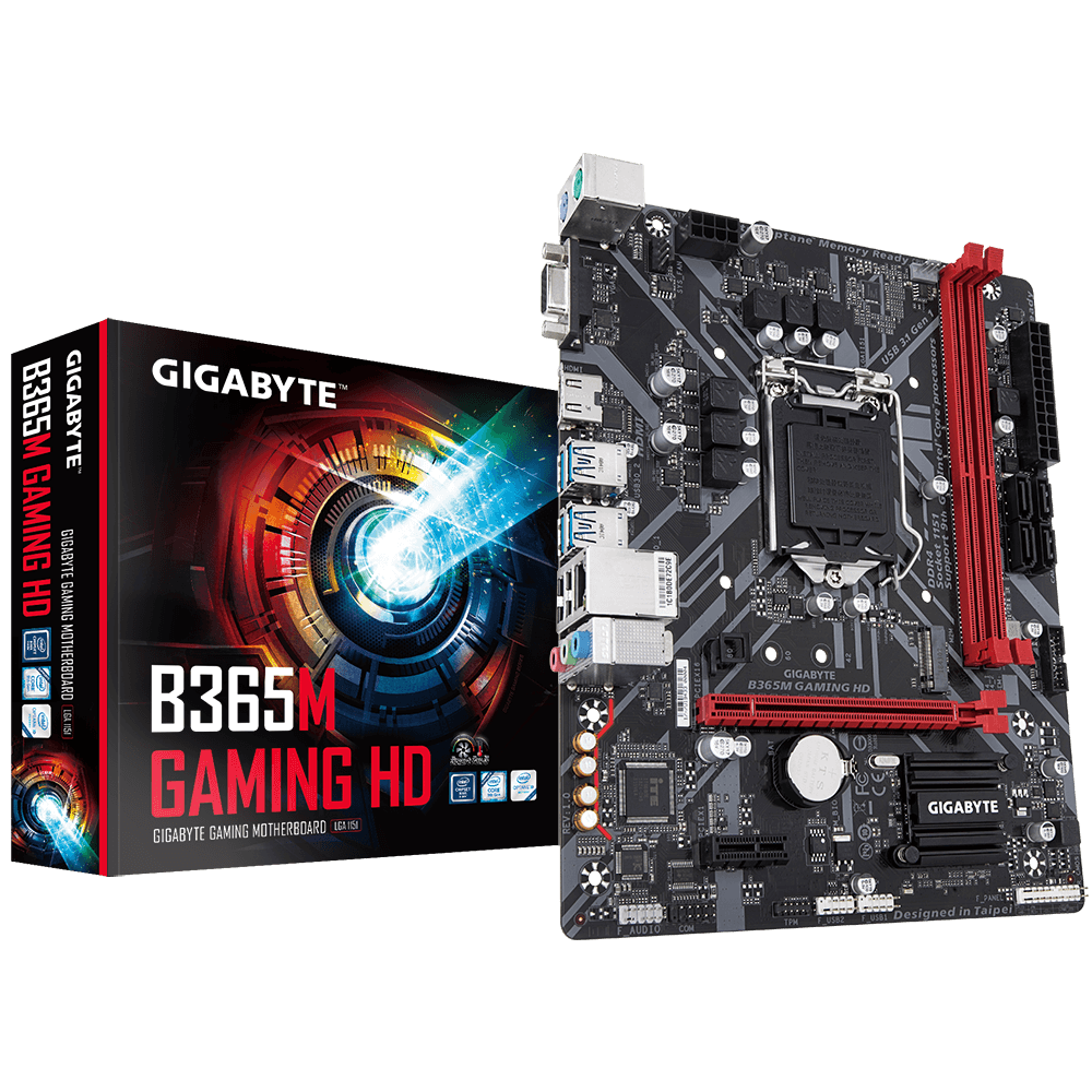 Mother GIGABYTE B365M GAMING HD (8va y 9na Gen) (6453)
