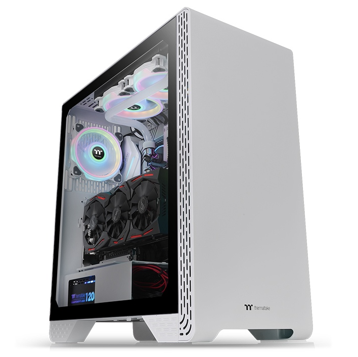 Gabinete TT S300 Mid-Tower TG Snow Edition Fan*1 White (4018)