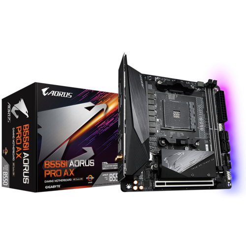 Mother GIGABYTE B550I AORUS PRO AX 1.0 ITX sAM4 DDR4 (Ryzen 3ra/5taGen) (9508)