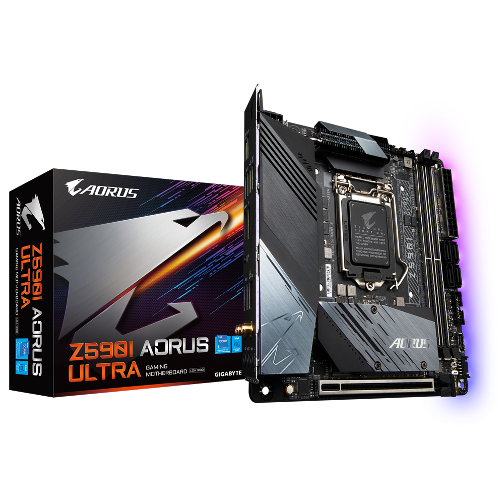 Mother GIGABYTE Z590I AORUS ULTRA ITX s1200 DDR4 (11va gen) (4410)