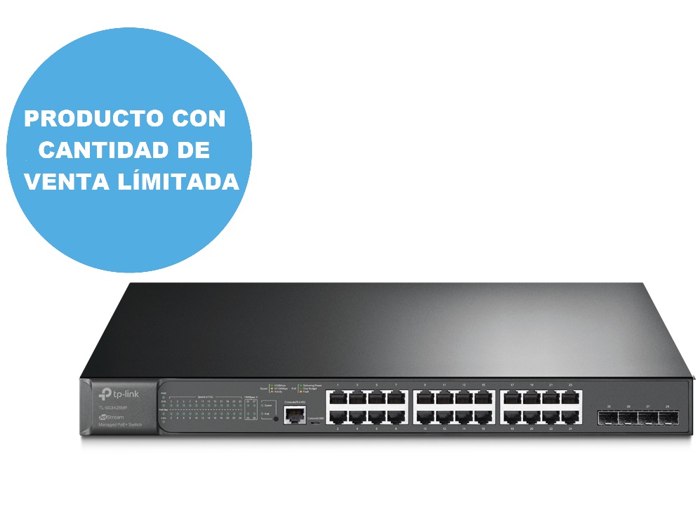 TL-SG3428MP Switch Jetstream 24 POE + 4 SFP L2 Gigabit Managed  (0737)