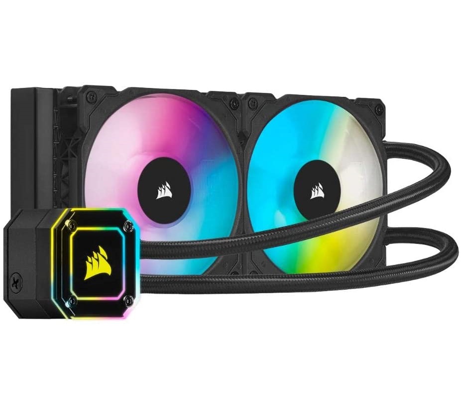 Water Cooling Corsair iCUE H100i ELITE Capellix 2x CPU Cooler 240mm Black (8751)