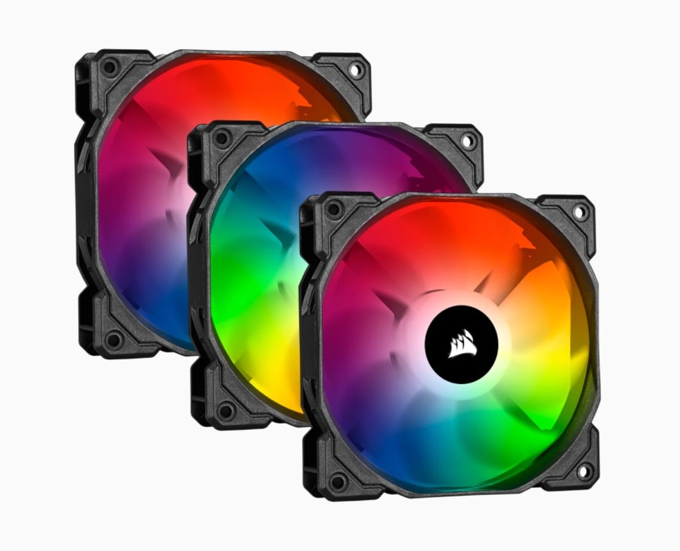 Fan Cooler Corsair iCUE SP120 RGB PRO 120mm Pack x3 w/Lighting Node CORE (9254)