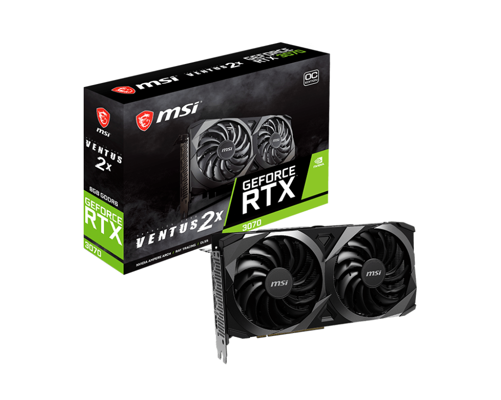 VGA MSI GeForce RTX 3070 VENTUS 2X 8G OC LHR (0760)