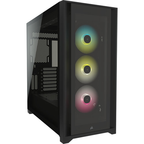Gabinete Corsair iCUE 5000X RGB TG Mid-Tower ATX Black