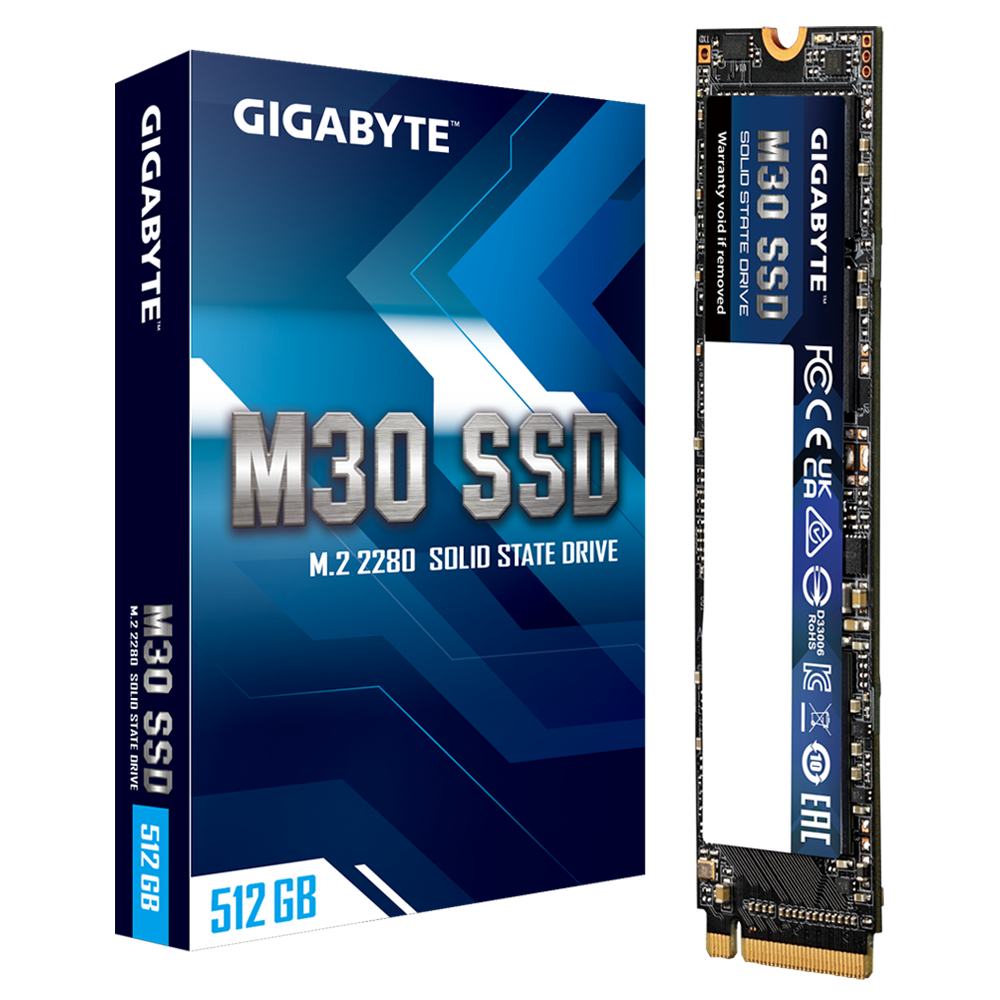 Disco SSD M.2 GIGABYTE 512GB M30 PCIe 3.0x4 NVMe (2828)