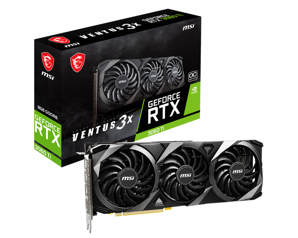 VGA MSI GeForce RTX 3060 Ti VENTUS 3X OC 8G LHR (2047)