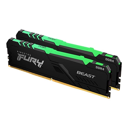 Memoria DDR4 Kingston 16Gb (2x8Gb) 3600 MHz FURY BEAST RGB (9088)