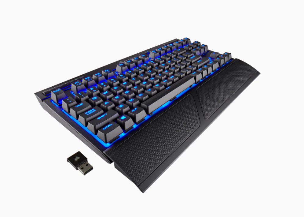 Teclado Corsair K63 Mecanico Wireless LED Azul Cherry MX Red (2156)
