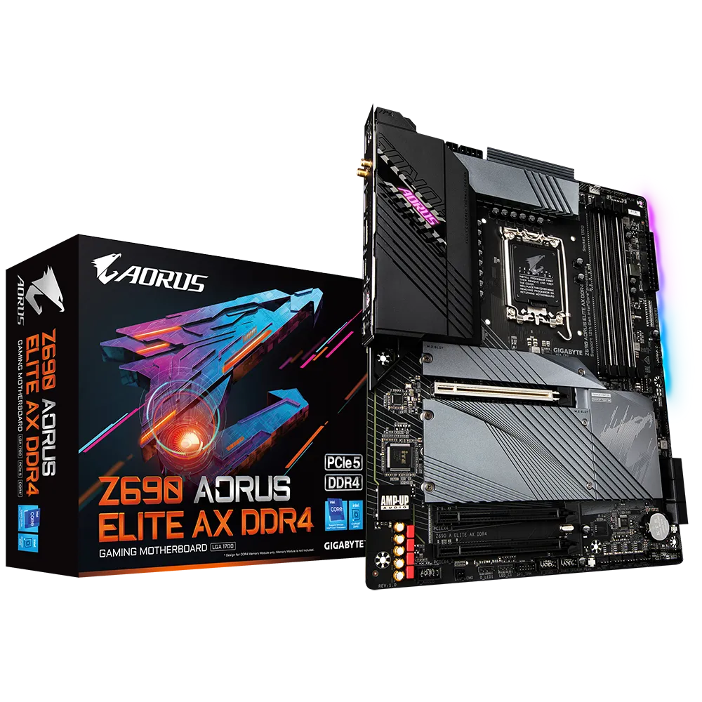 Mother GIGABYTE Z690 A ELITE AX DDR4 1.0 s1700 (12va Gen) (7595)