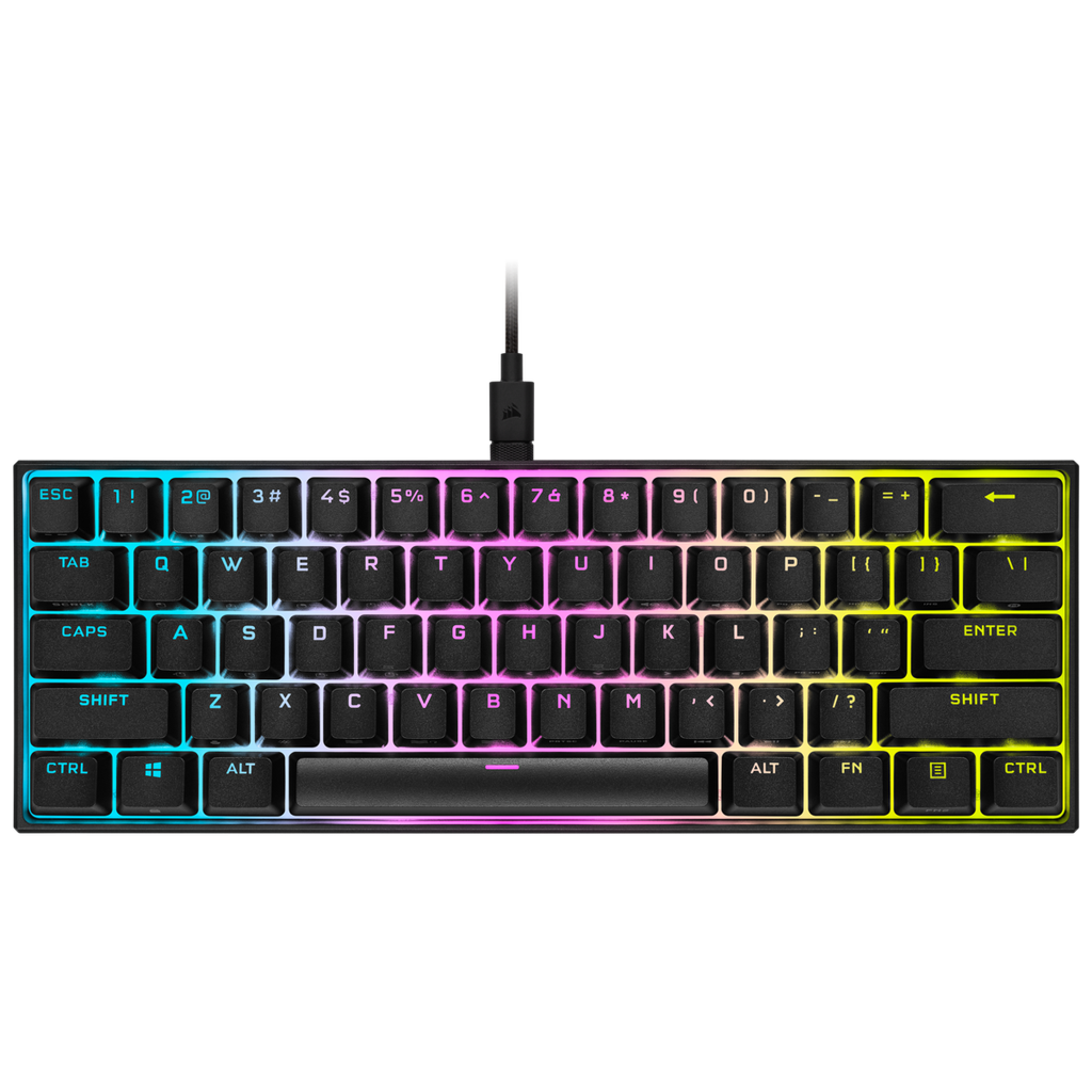 Teclado Corsair K65 RGB Mini 60% Mecanico Cherry MX Speed Black (5772)