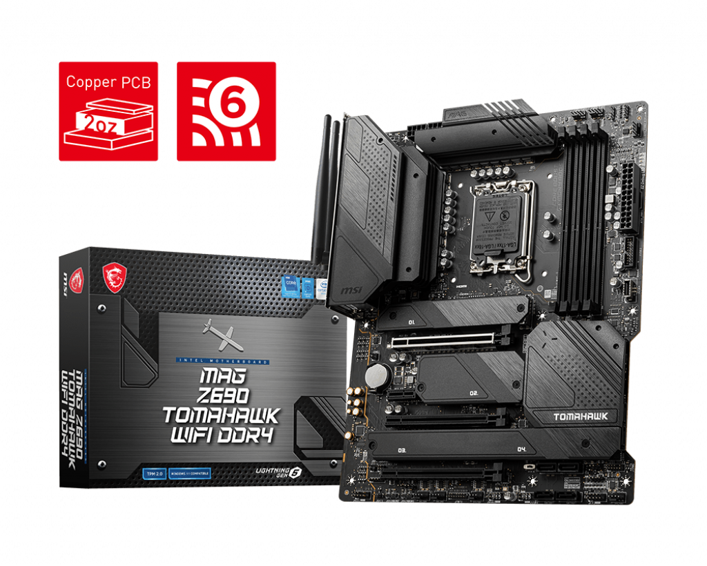 Mother MSI MAG Z690 TOMAHAWK WIFI DDR4 s1700 (12va Gen) (6585)