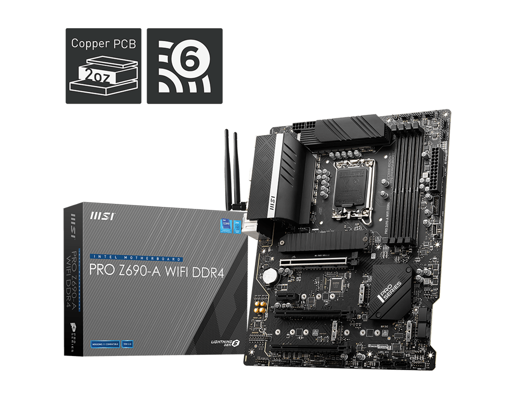 Mother MSI PRO Z690-A WIFI DDR4 s1700 (12va Gen) (8633)