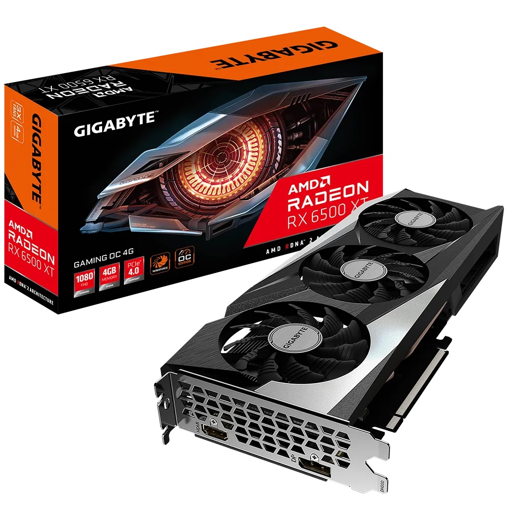 VGA Gigabyte Radeon RX 6500 XT GAMING OC 4G 1.0 (0561)