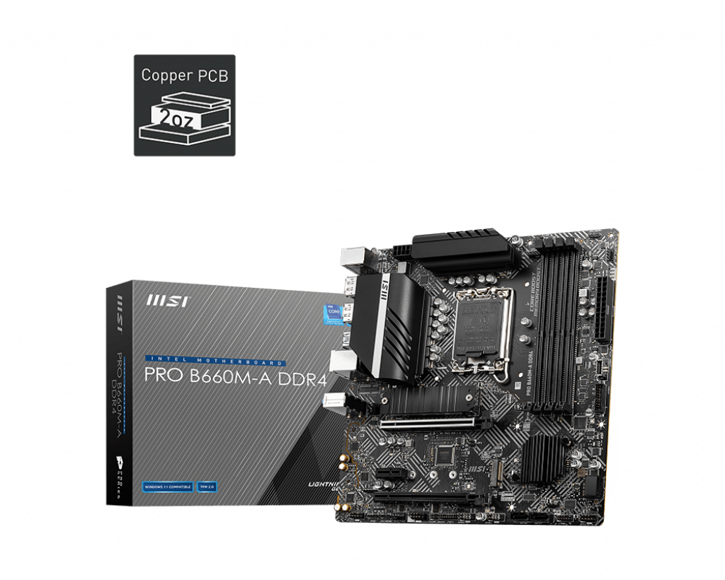 Mother MSI PRO B660M-A DDR4 s1700 (12va Gen) (1460)