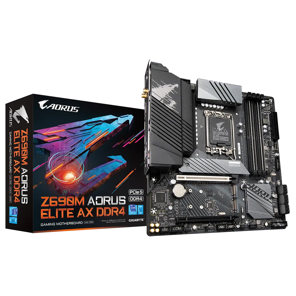 Mother GIGABYTE Z690M A ELITE AX DDR4 1.0 s1700 (12va Gen) (7908)