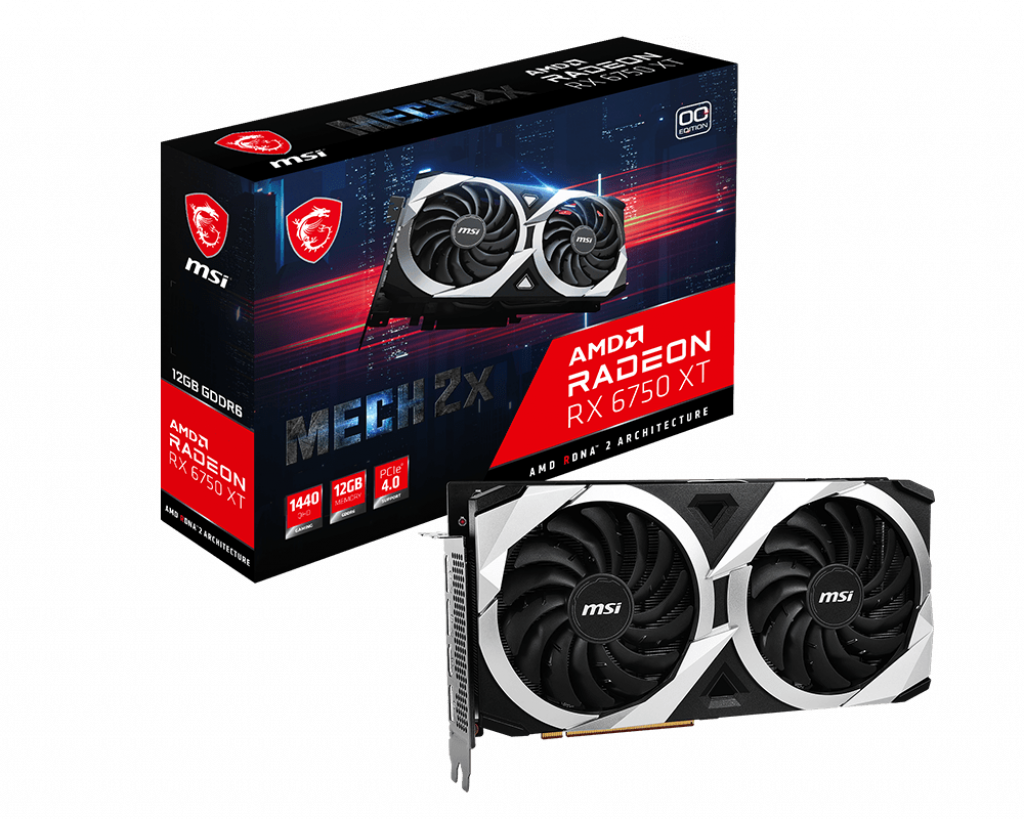 VGA MSI Radeon RX 6750 XT MECH 2X 12G OC (1527)