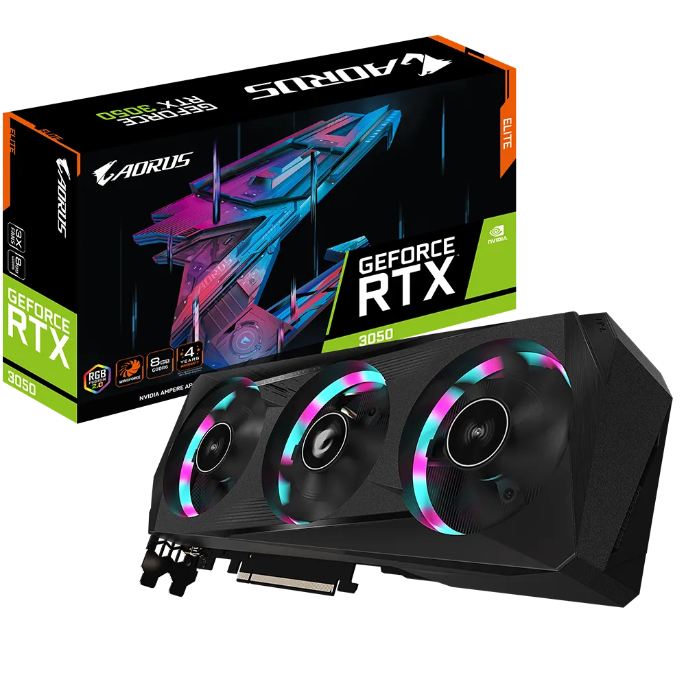 VGA Gigabyte GeForce RTX 3050 AORUS ELITE 8G (0844)