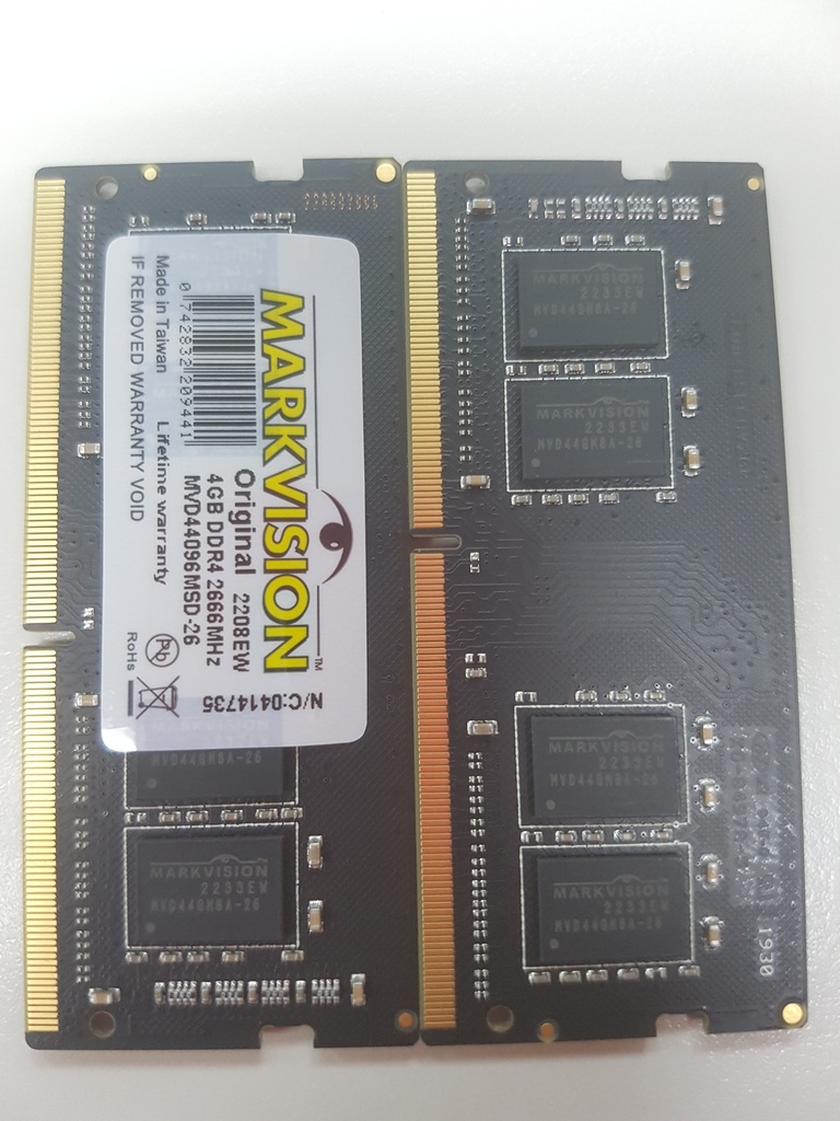 Memoria SODIMM DDR4 Markvision 4Gb 2666 MHz 1.20V BULK (9441)