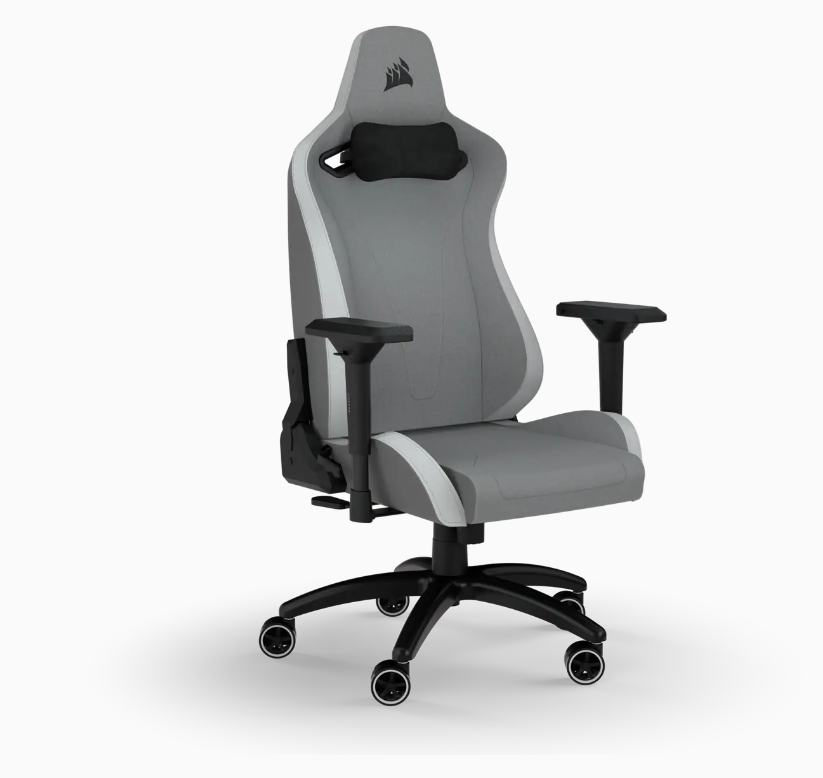 Silla Gamer Corsair TC200 Tela Gris/Blanco (5329)