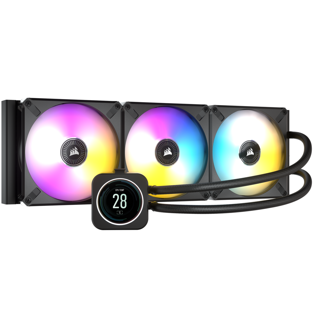 Water Cooling Corsair iCUE H170i ELITE LCD Display 3x CPU Cooler 420mm Black (814)