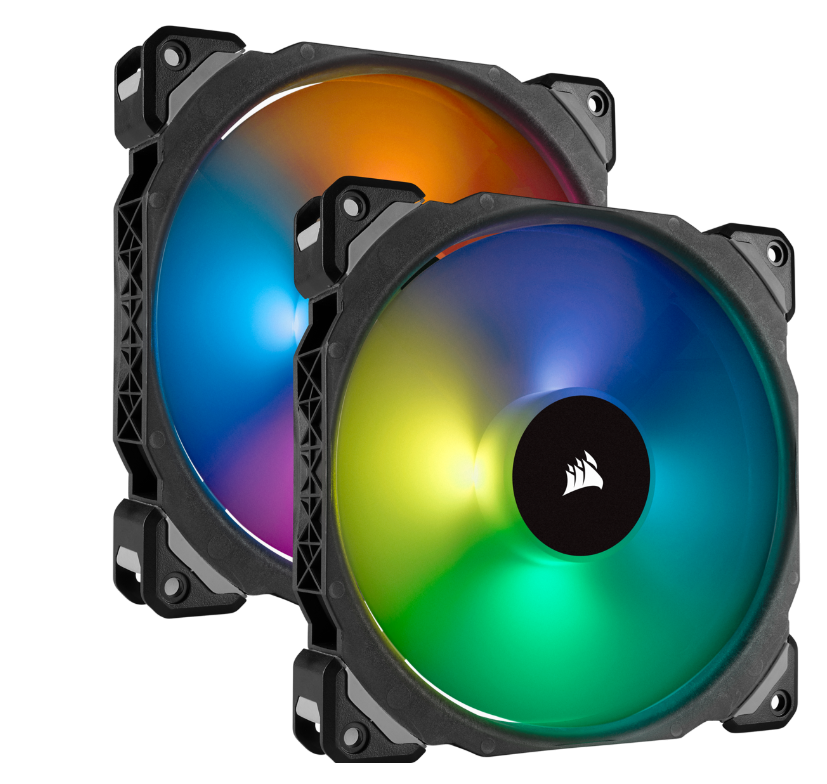 Fan Cooler Corsair ML140 PRO RGB PWM 140mm Magnetic Levitation Node Pro Pack x2