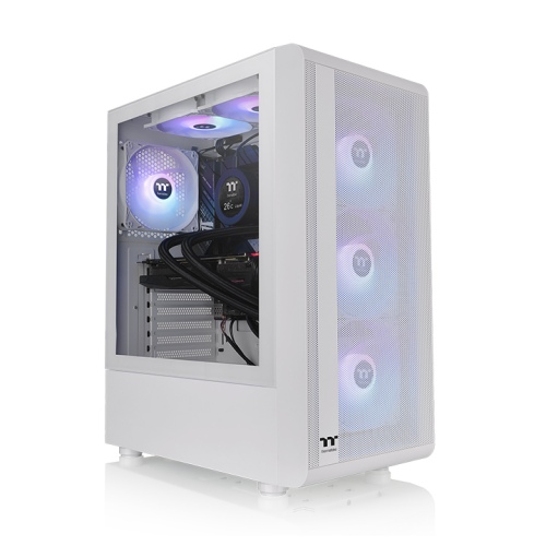 Gabinete TT S200 Mid-Tower TG Fan x3 ARGB Snow White