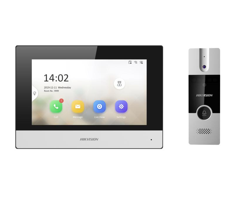 KIT Intercomunicacion Hikvision Hibrido Frente + Pantalla 7