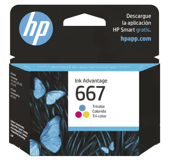 Cartucho HP 667 tri-color