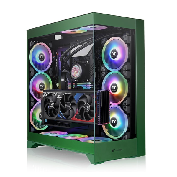 Gabinete TT CTE E600 MX Mid-Tower TG x2 Racing Green