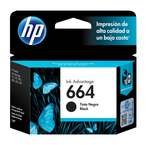 Cartucho HP 664 negro
