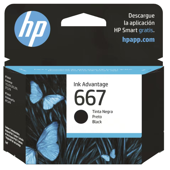 Cartucho HP 667 negro