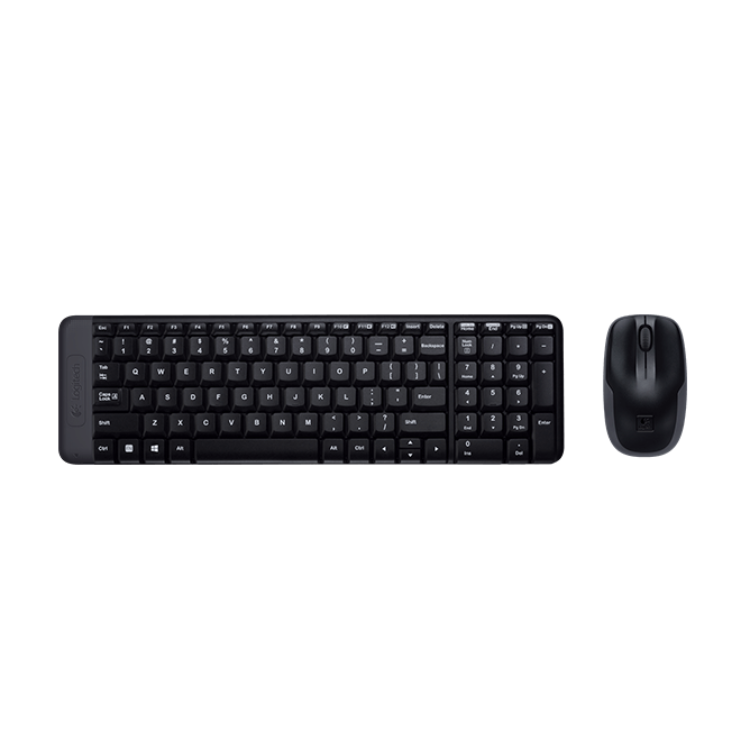 Teclado y Mouse Logitech Wir MK220 Blk 920-004430
