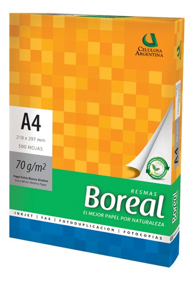 Resma Boreal A4 70 Grs Pack x 10 Unidades