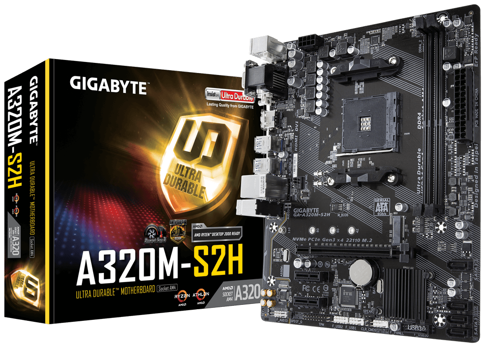 [101419] Mother GIGABYTE GA-A320M-S2H sAM4 (2585)