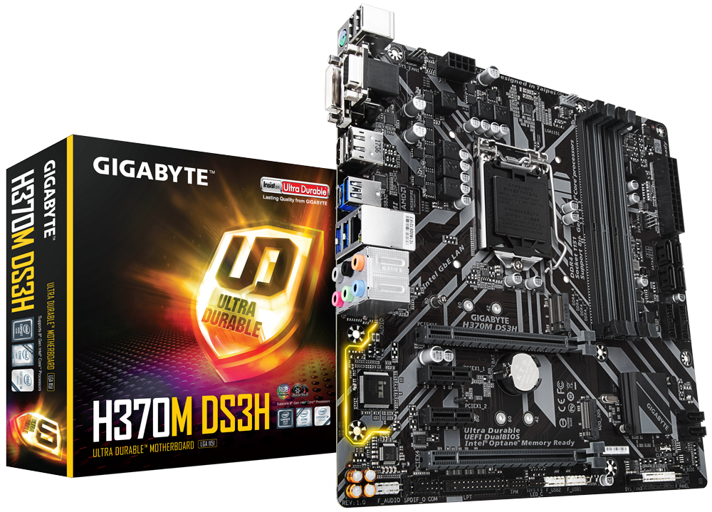 [101430] Mother GIGABYTE H370M DS3H s1151 DDR4 (8va y 9na Gen) (3292)