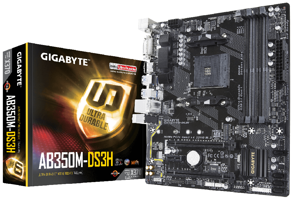 [101433] Mother GIGABYTE GA-AB350M-DS3H V2 sAM4 (4824)