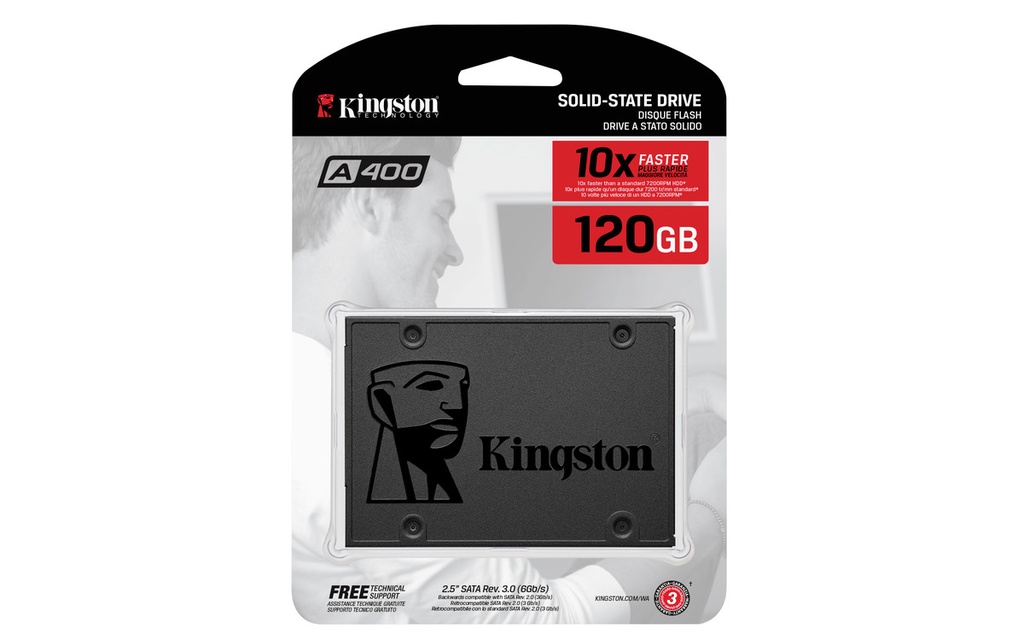[101458] Disco SSD KINGSTON A400 120 GB SATA Interno 7 mm (1196)